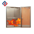 Crame en acier Panneau en bois Entrée de porte double porte en bois principal Porte de bureau en bois nominal en bois